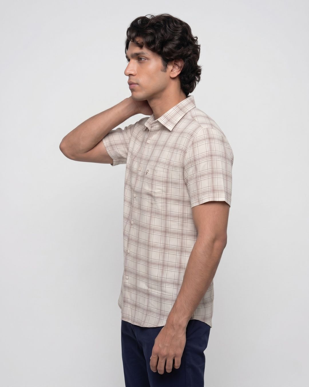 Beige Striped Shirt
