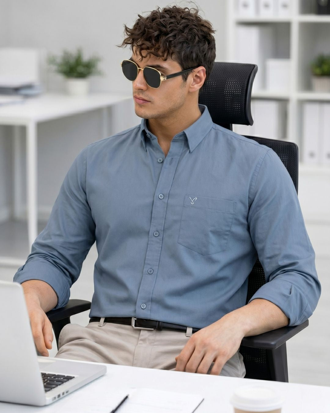Men's Slate Blue Shirt
