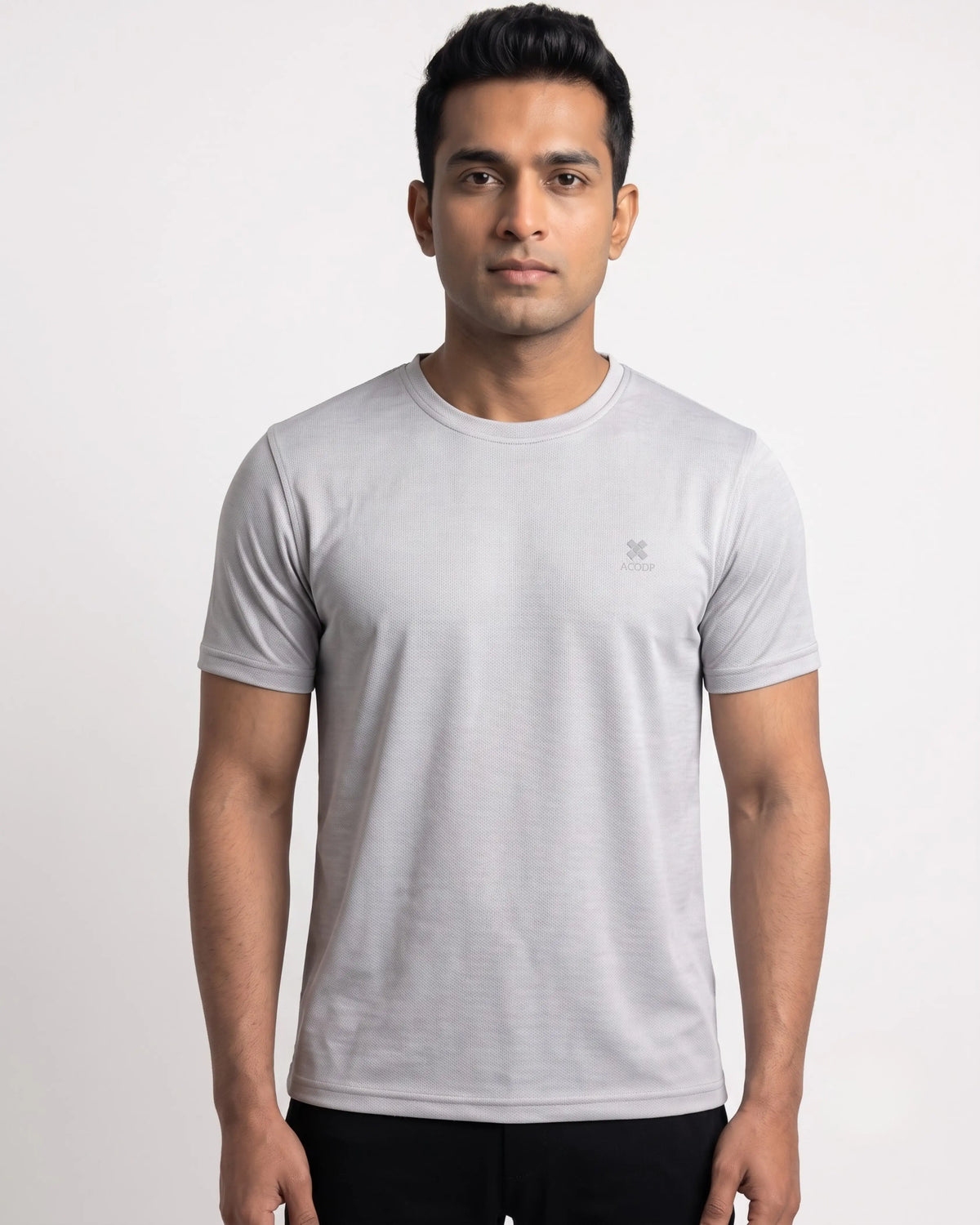 Men’s Light Grey Crew Neck T-Shirt