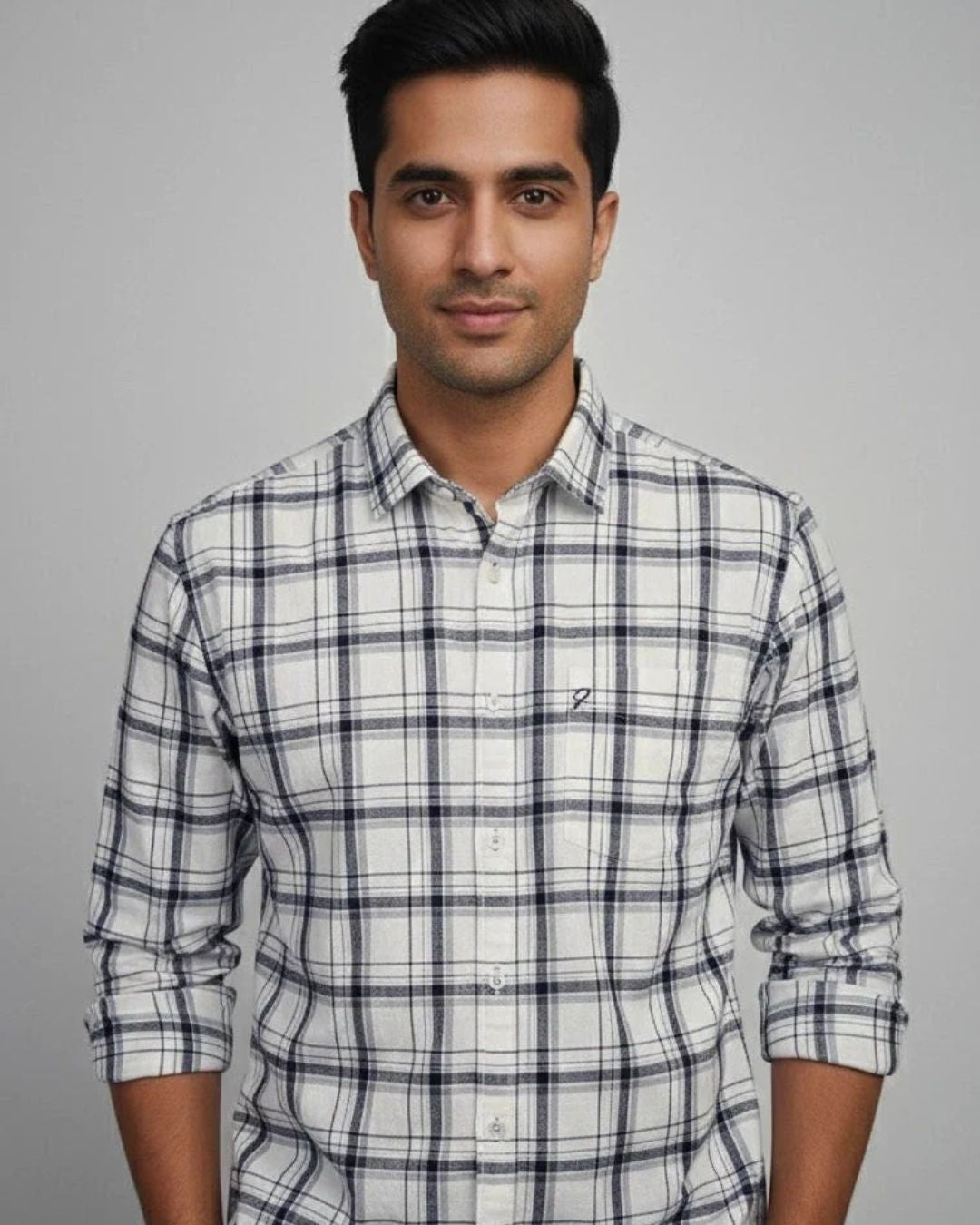Off-White Checked Shirt for Men