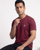 Men’s Maroon Crew Neck T-Shirt