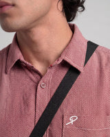 Maroon Patterned Shirt