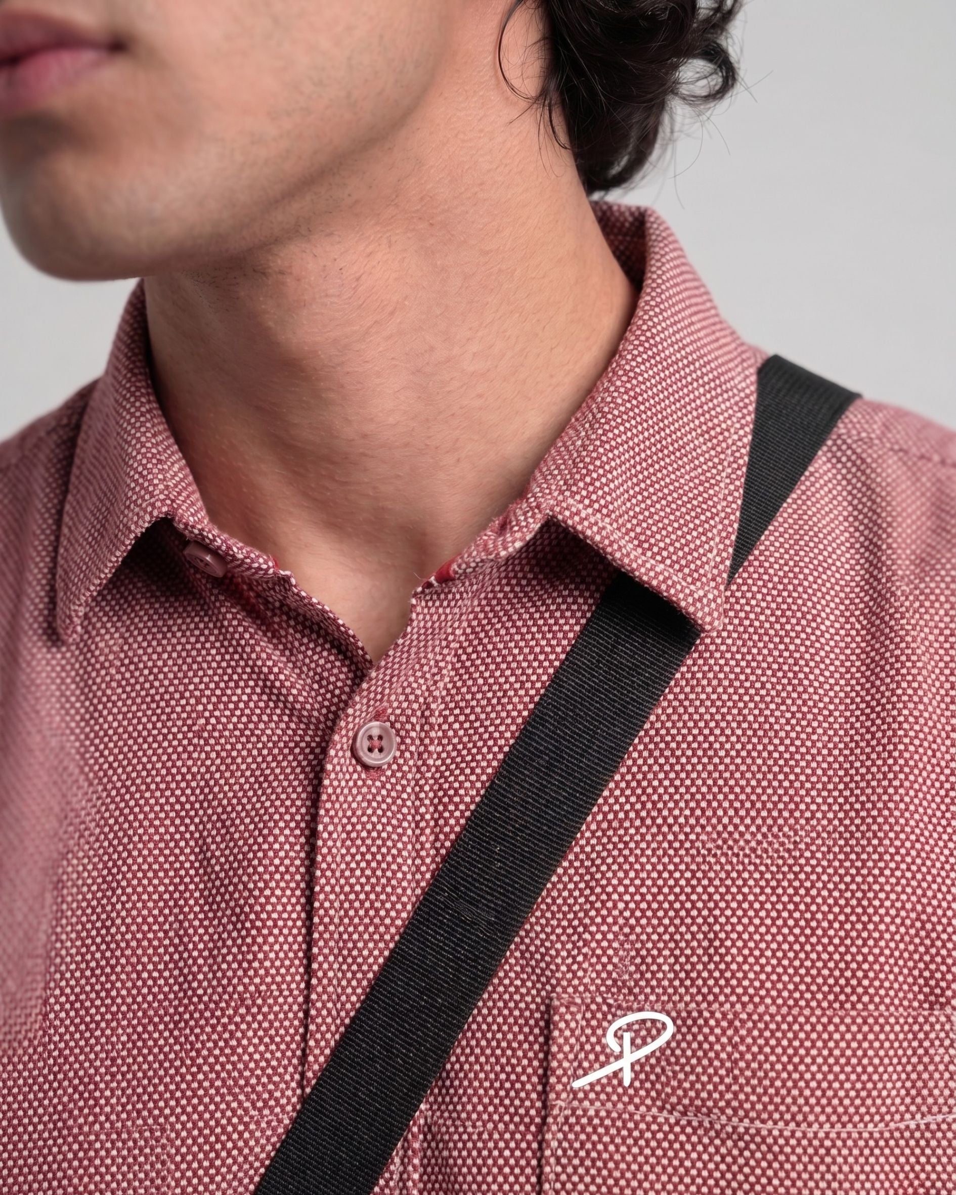 Maroon Patterned Shirt