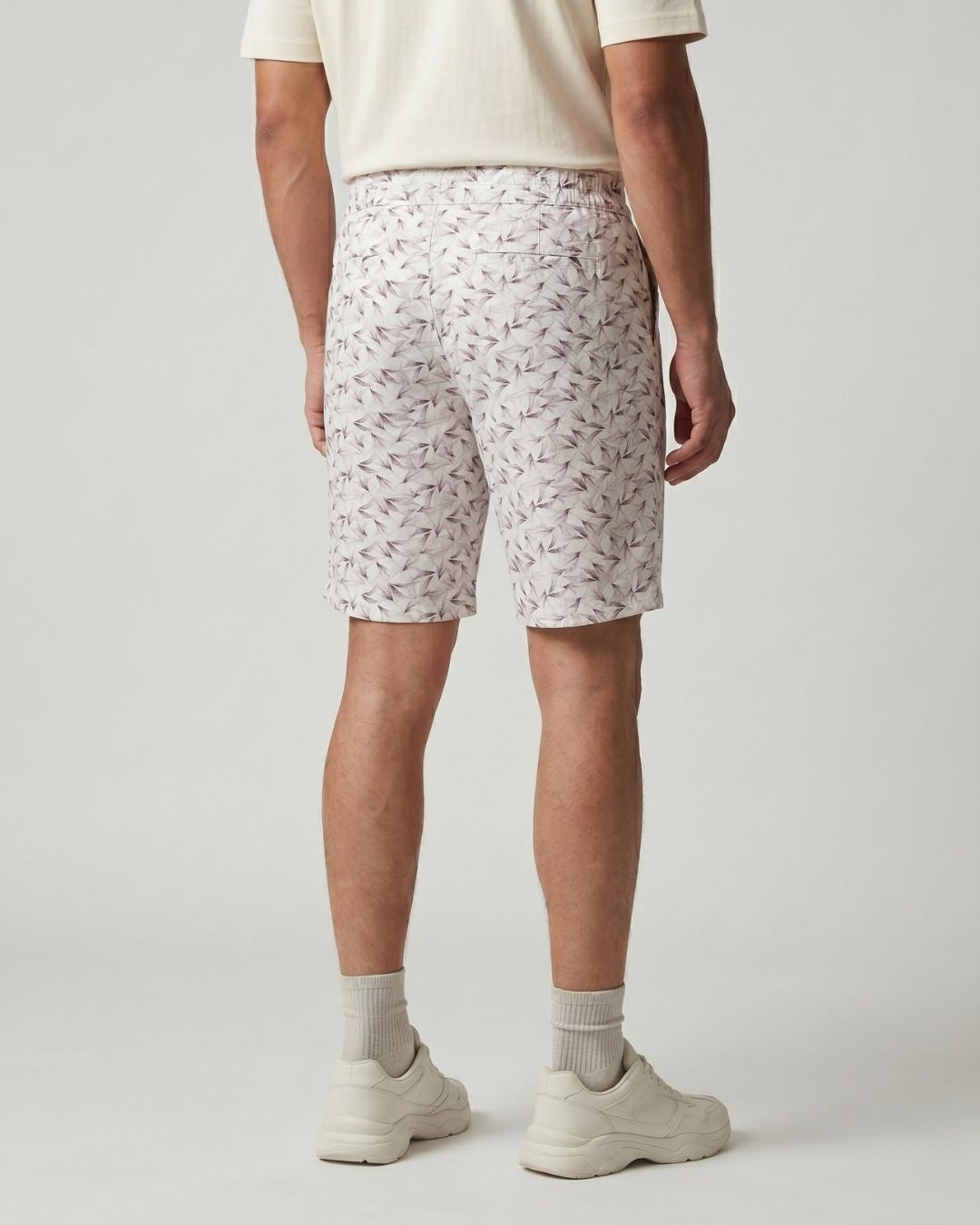 Maroon Print Bermuda