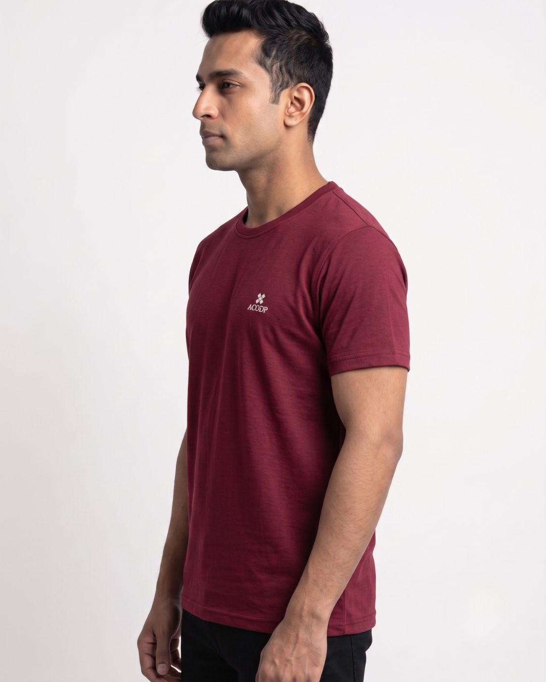 Men’s Maroon Crew Neck T-Shirt
