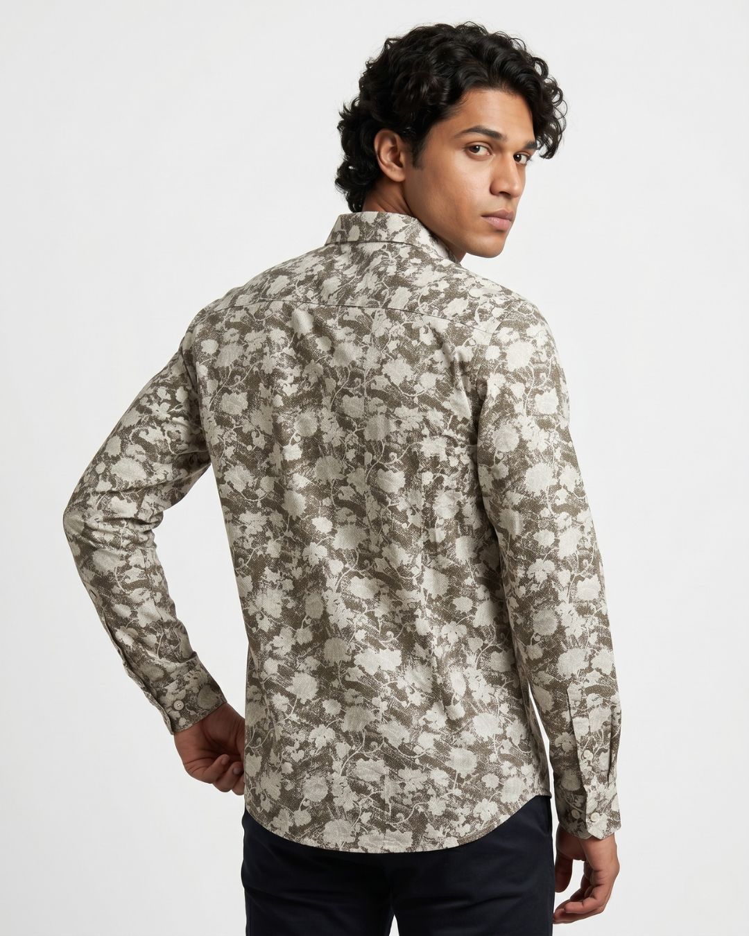 Brown Digital Print Shirt