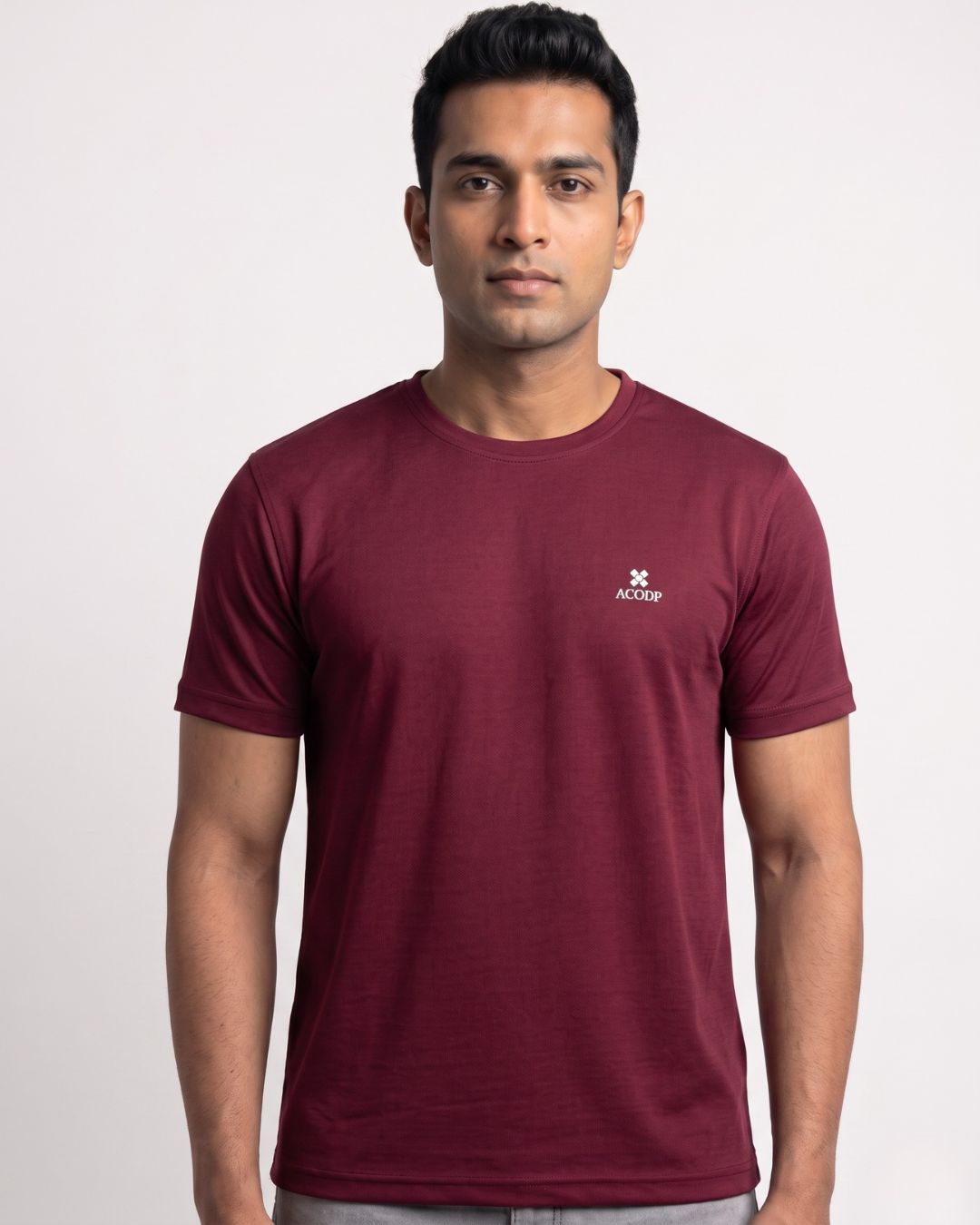 Men’s Maroon Crew Neck T-Shirt