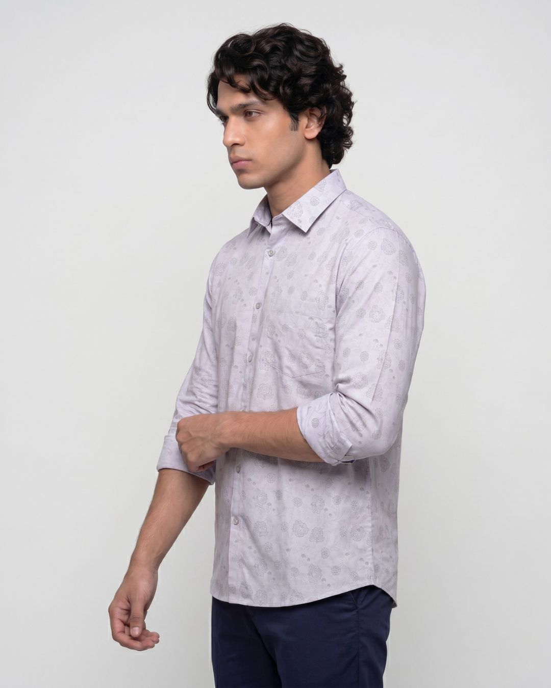 Purple Floral printed Shirt