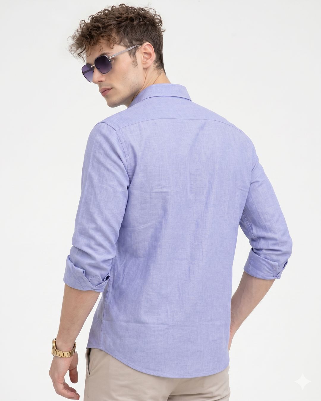 Men's Blue Melange Shirt