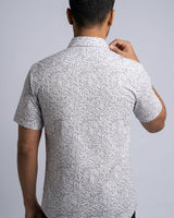 White & Grey Printed Shirt