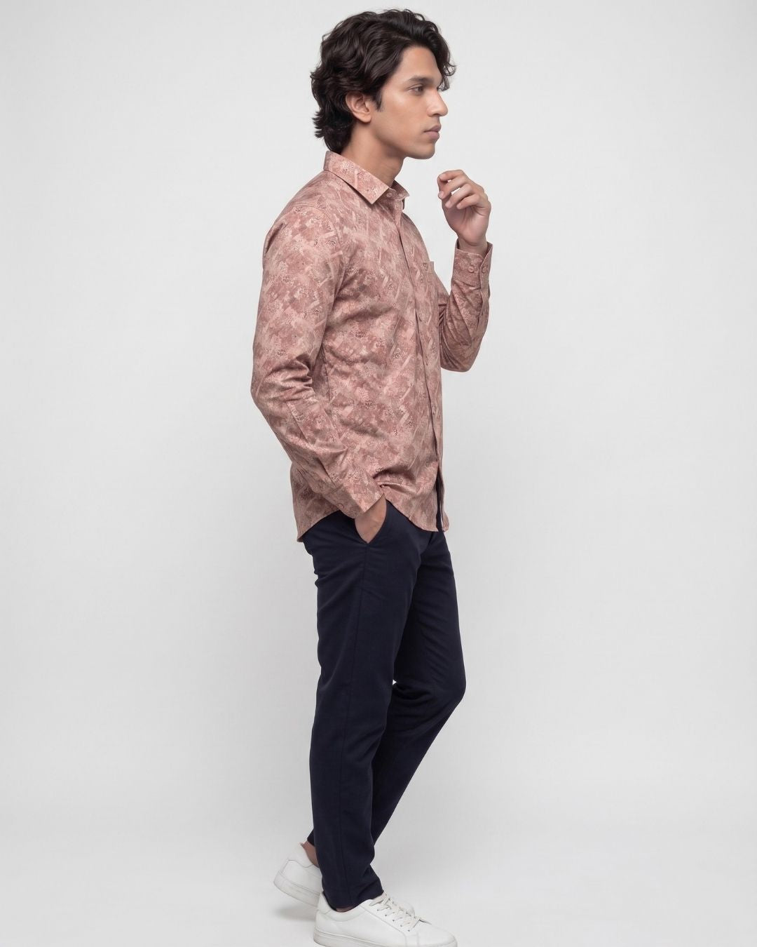 Digital Red Print Shirt