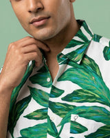 Green Tropical Leaf Shirt