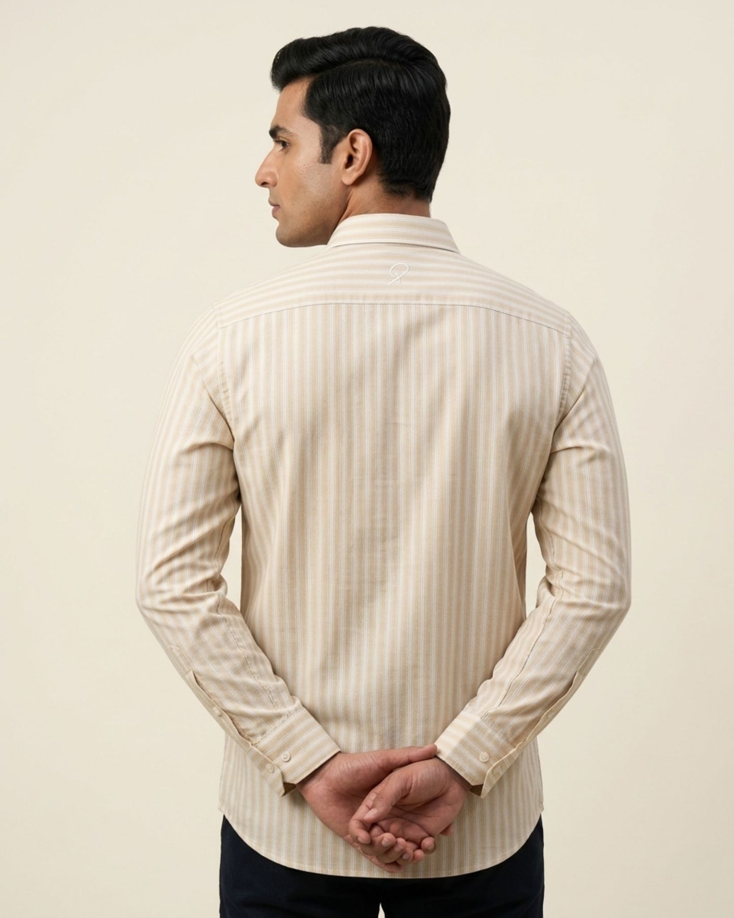 Yellow Striped Shirt for Men