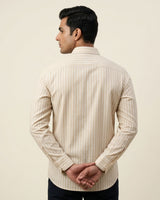 Yellow Striped Shirt for Men