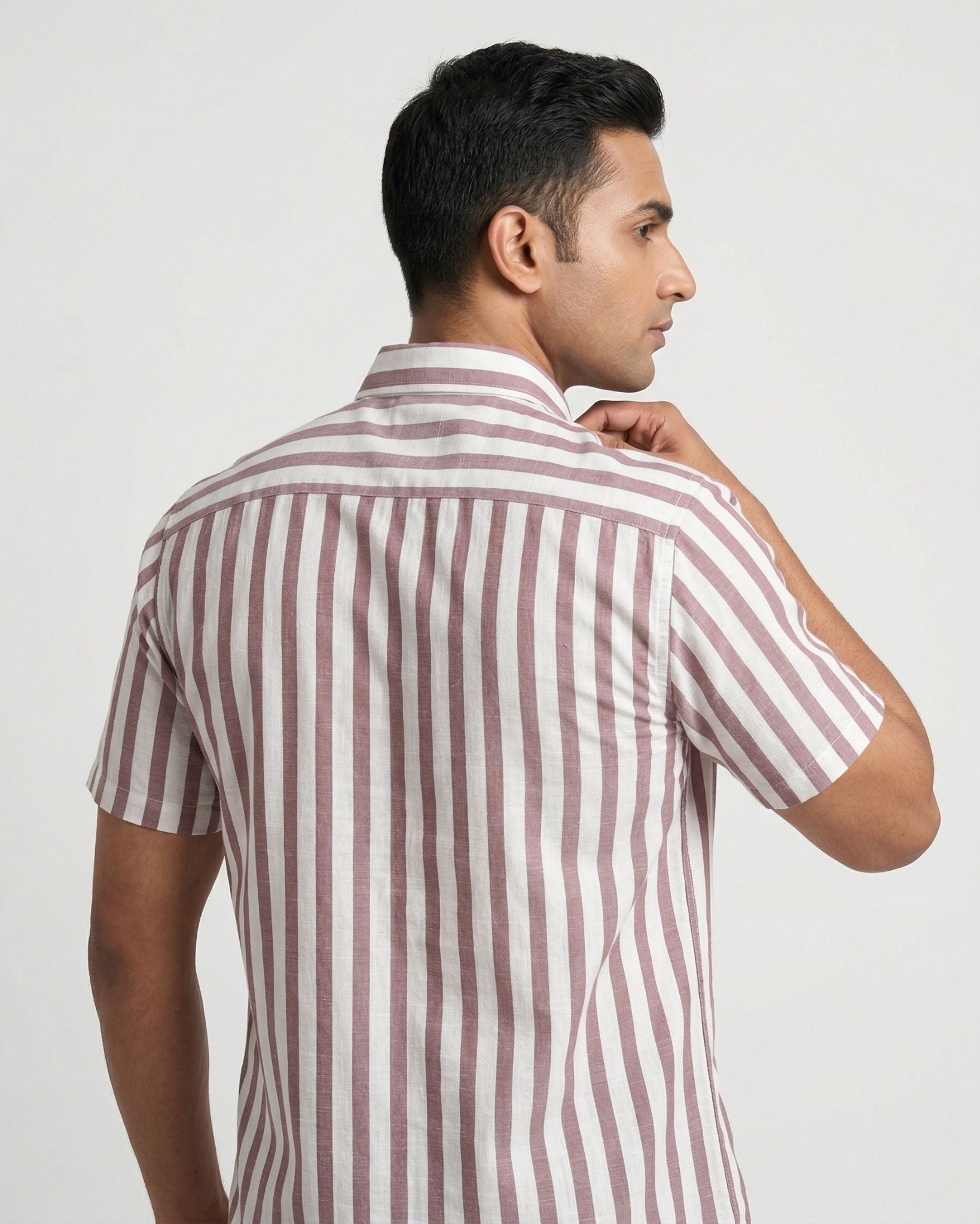 Classic White & Red Striped Shirt