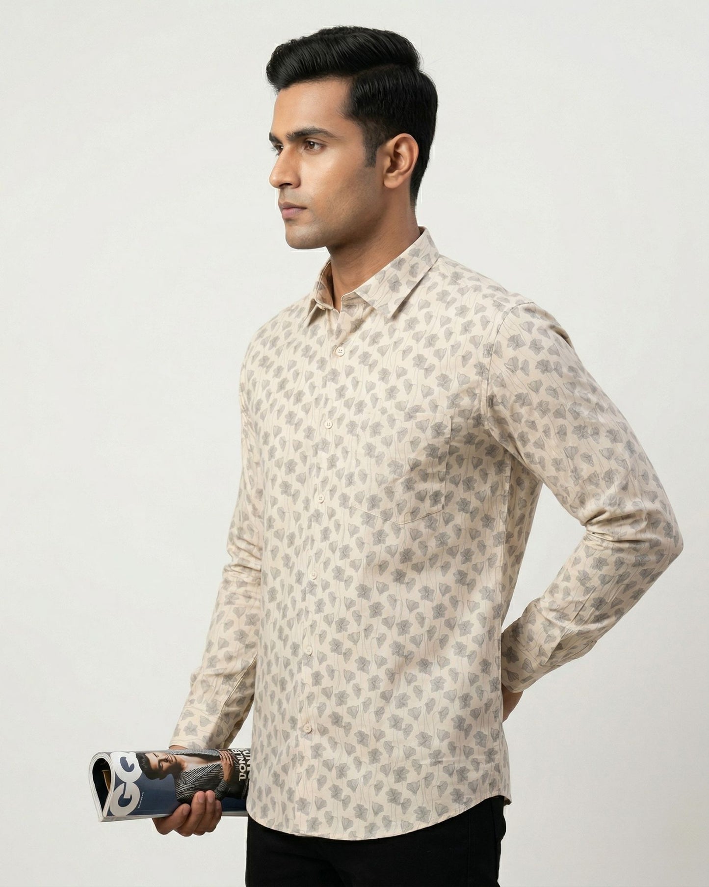 Off White Fawn Print Shirt