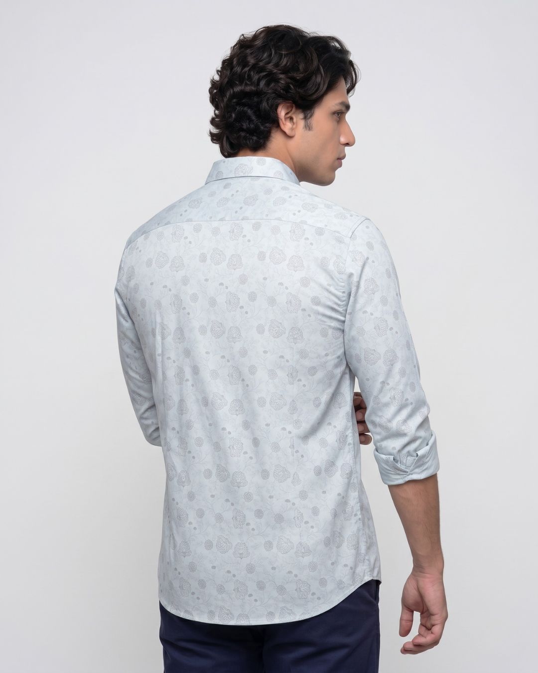 Sky Blue Floal Shirt
