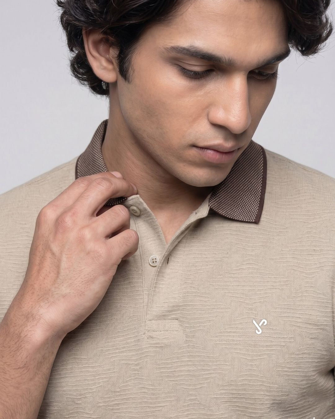 Brown Cotton Polo