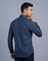 Navy Striped Shirt for Men