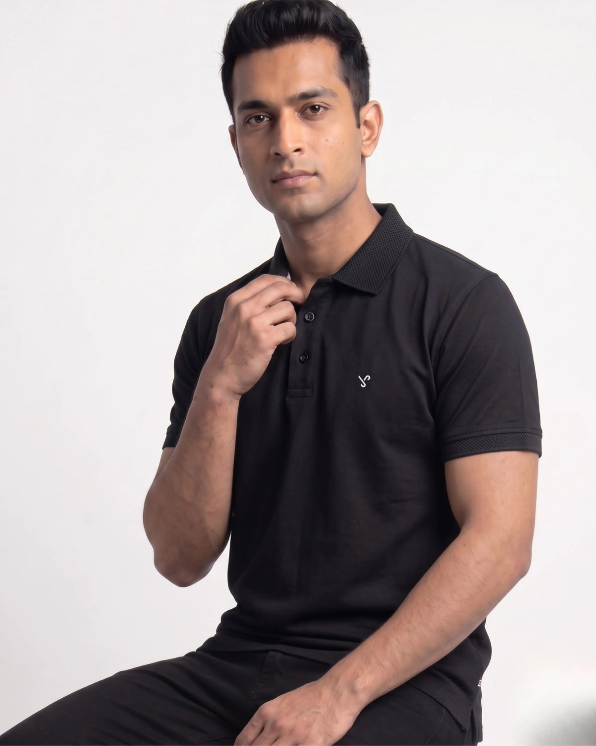 Men’s black Regular Fit Polo T-Shirt