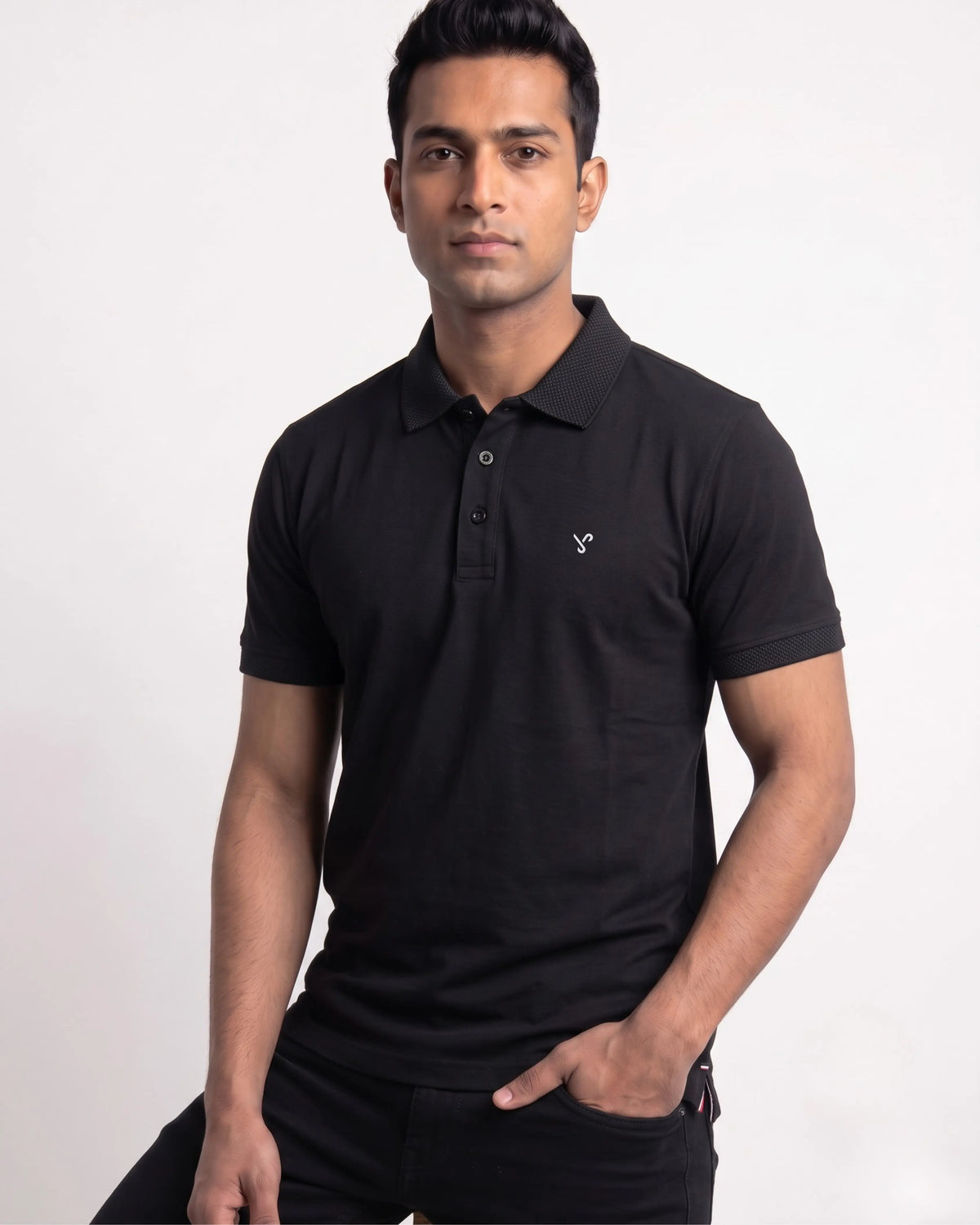 Men’s black Regular Fit Polo T-Shirt