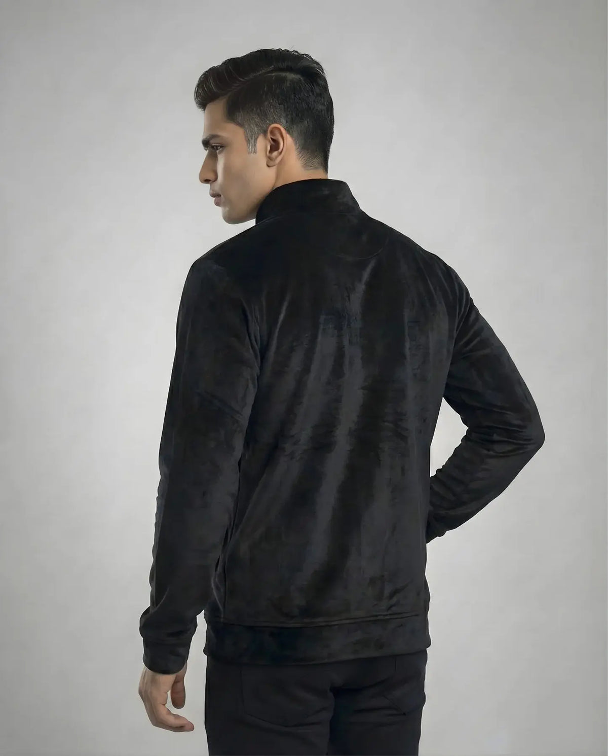 Black & Blue Full-Zip Jacket for Men