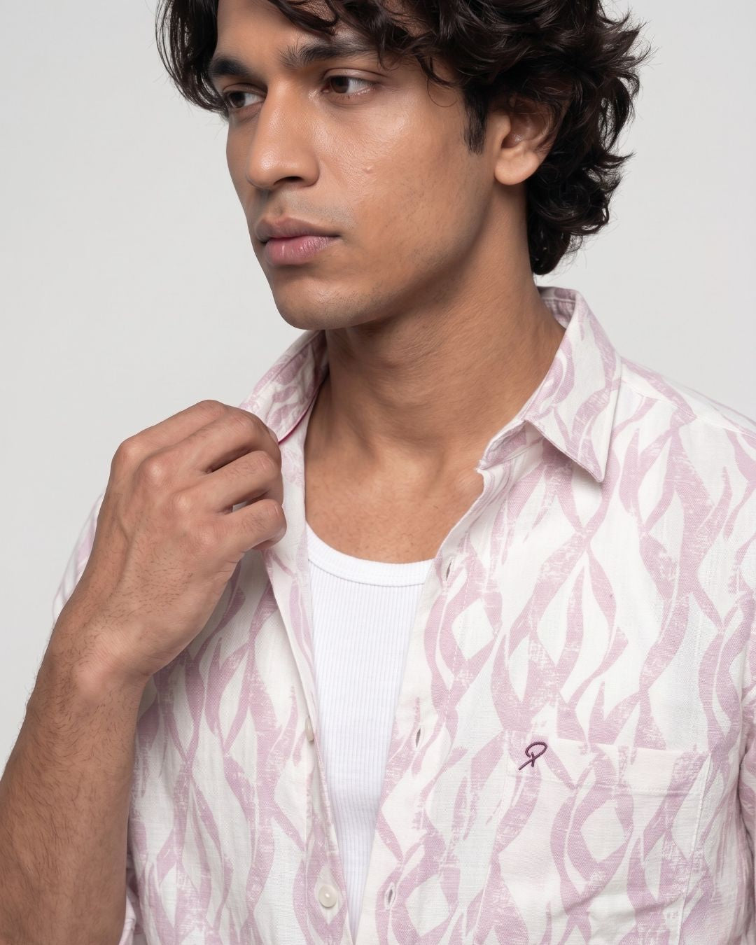 Coral Spiral Print Shirt