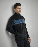 Black - Blue Full-Zip Sweatshirt