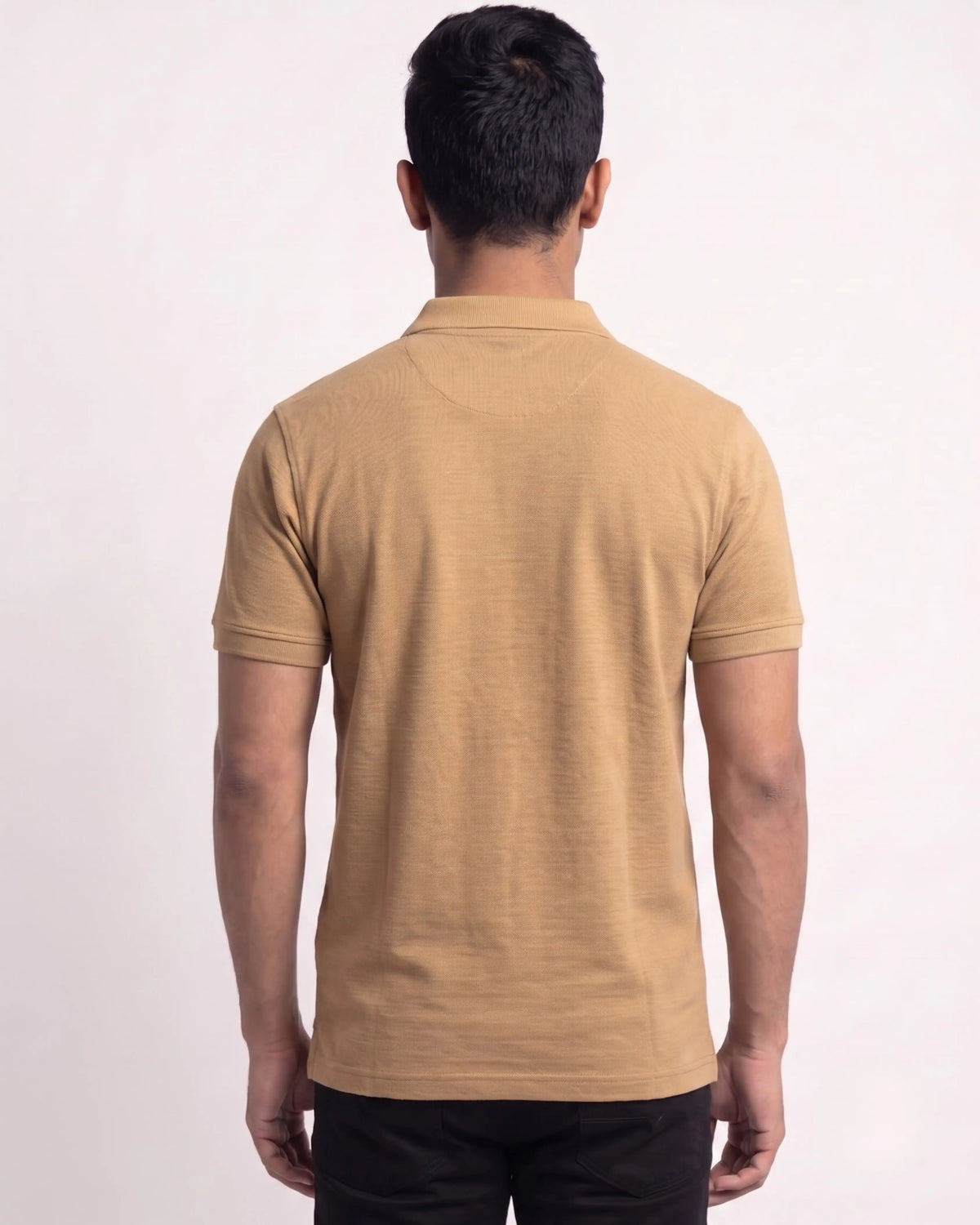 Men’s Beige Regular Fit Polo T-Shirt
