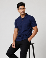 Navy Blue Classic Polo T-Shirt