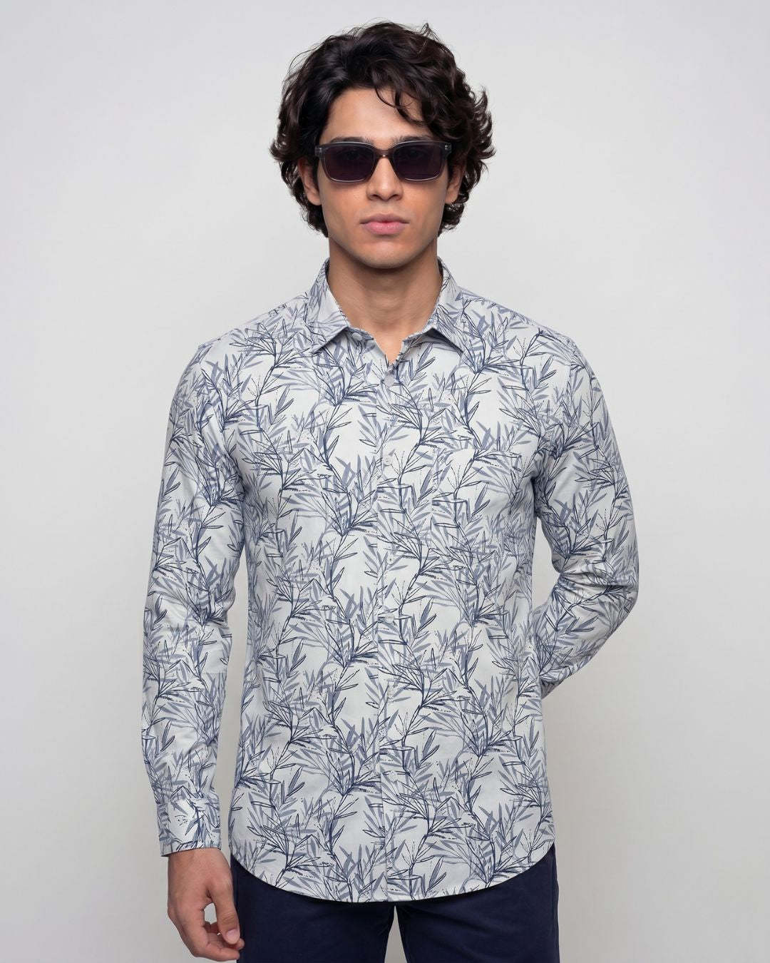 Blue Printed Shirt