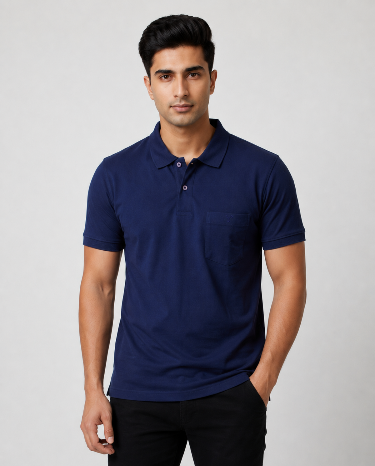 Navy Blue Classic Polo T-Shirt