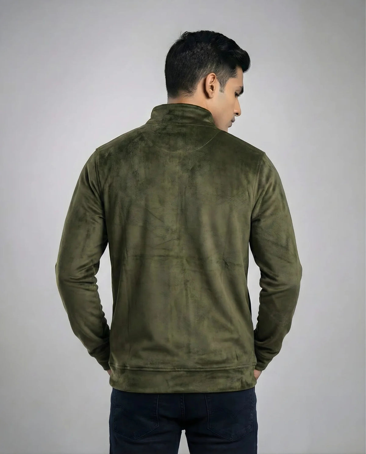 Green Full-Zip Jacket for Men
