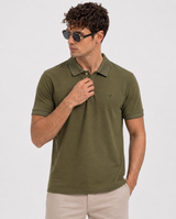 Olive Green Textured Polo T-Shirt