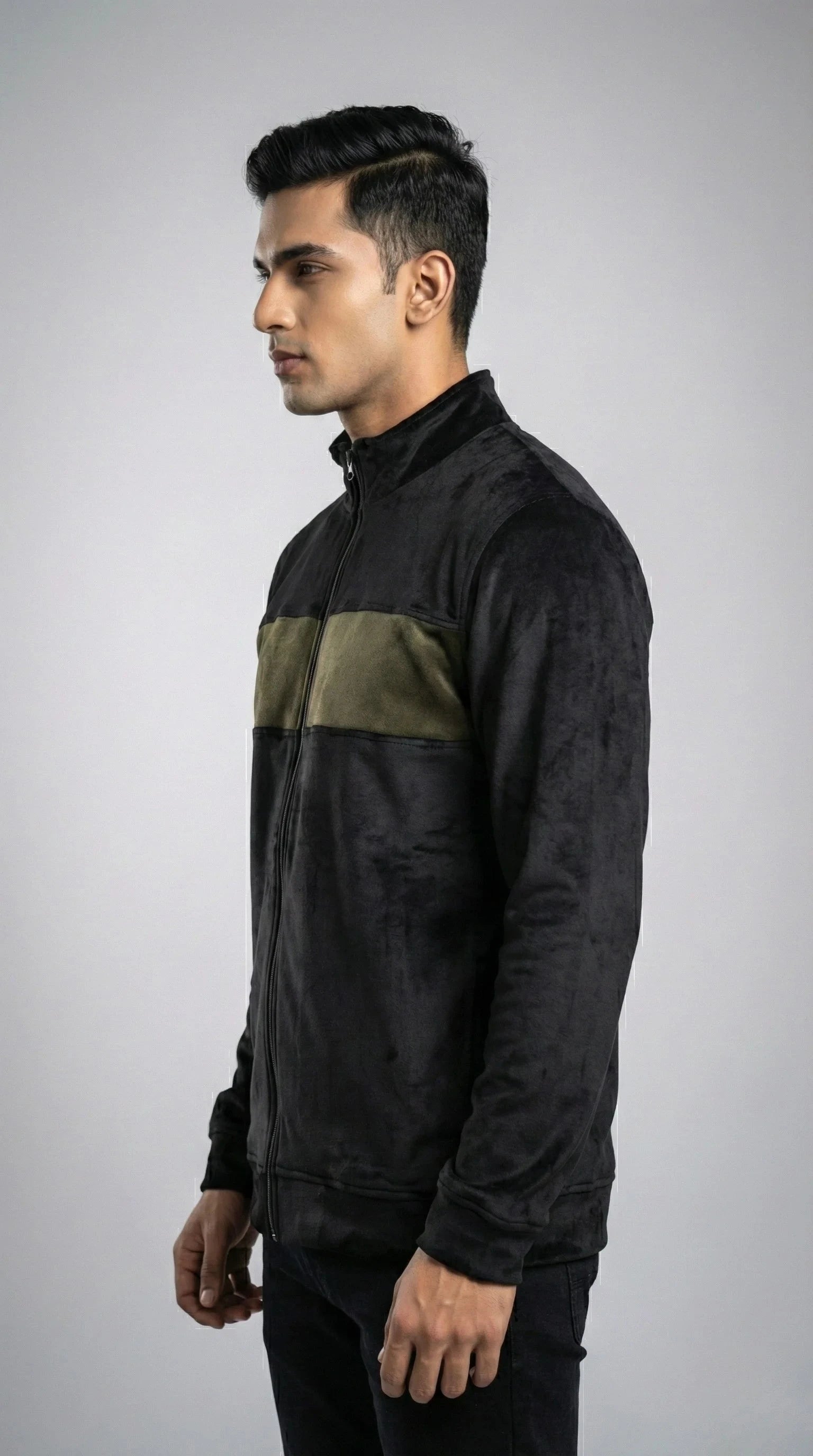 Black Zipper Sweatshirt