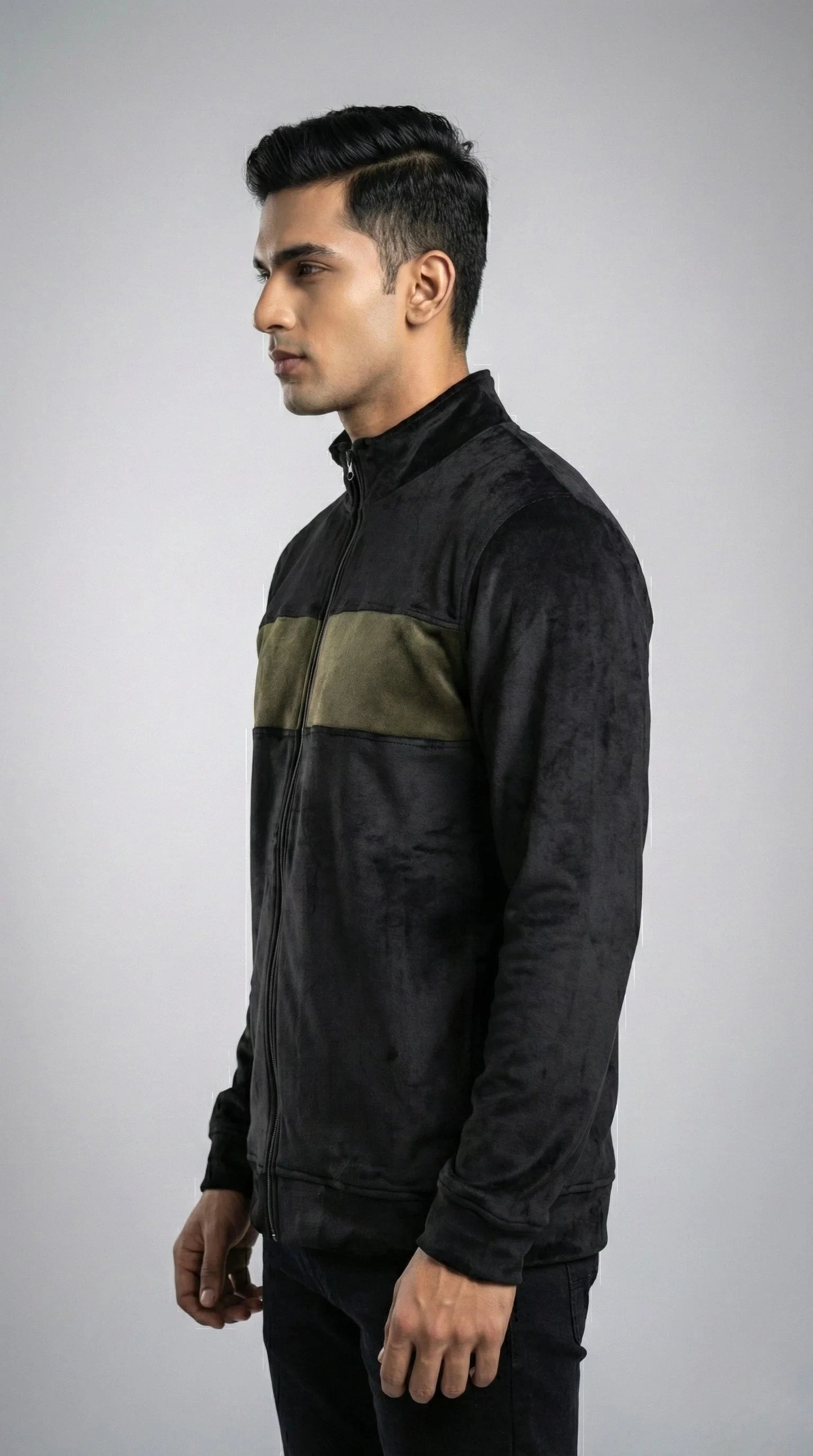 Black Zipper Sweatshirt