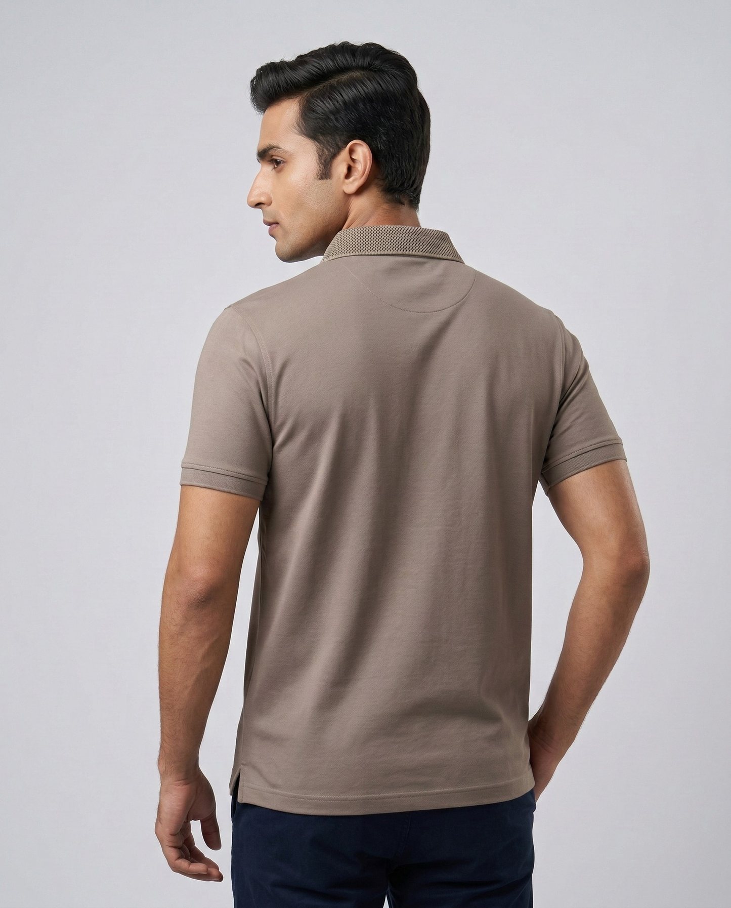 Men’s Grey Polo T-Shirt – Premium Cotton Smart Casual