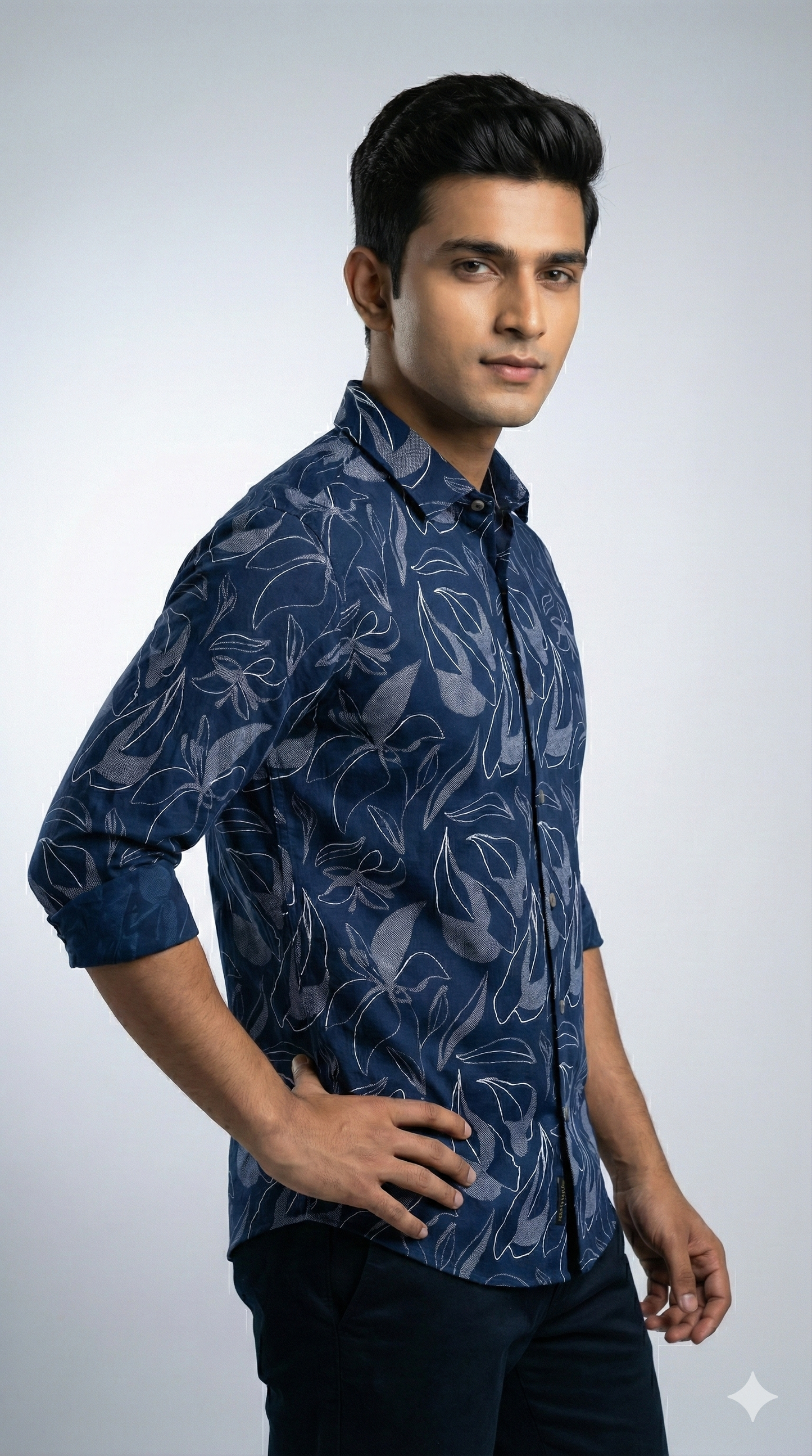 Full Sleeve Denim nex gen shirt - Yellow Pepper