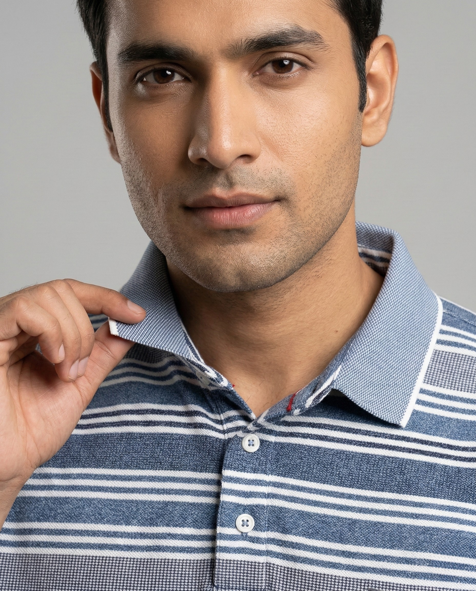 Men’s Blue Striped Casual Shirt