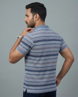 Men’s Blue Striped Casual Shirt