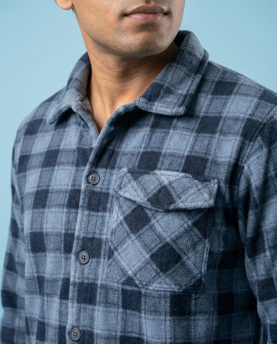 Sky Blue Utility Shacket