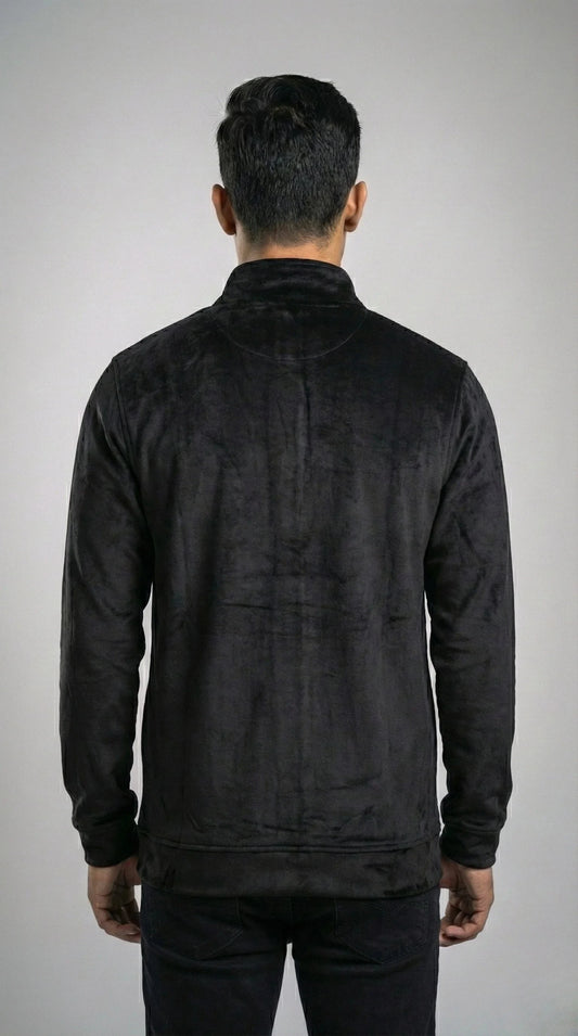 Black Zipper Sweatshirt