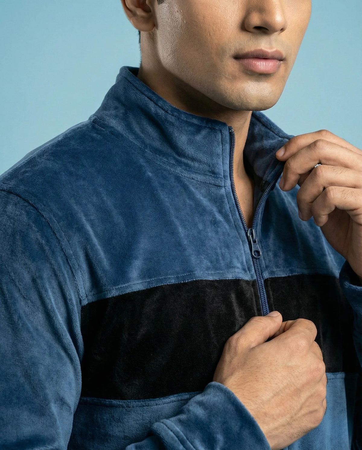 Blue Full-Zip Jacket for Men