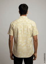 Half Sleeve Yellow Print