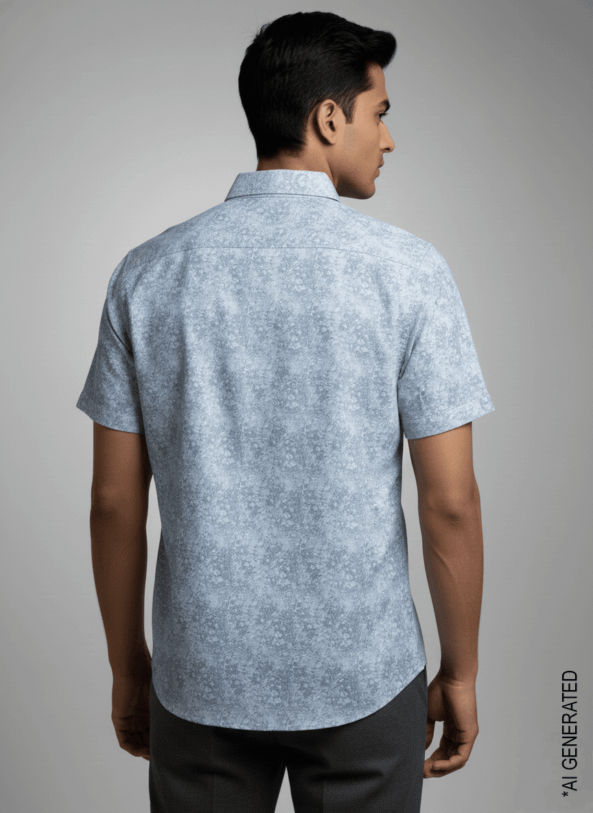 Half Sleeve Blue Print