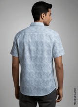 Half Sleeve Blue Print