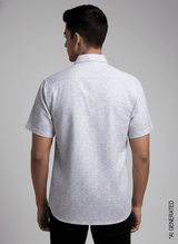 Half Sleeve White purple print