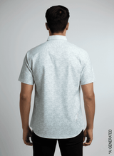 Half Sleeve White green print