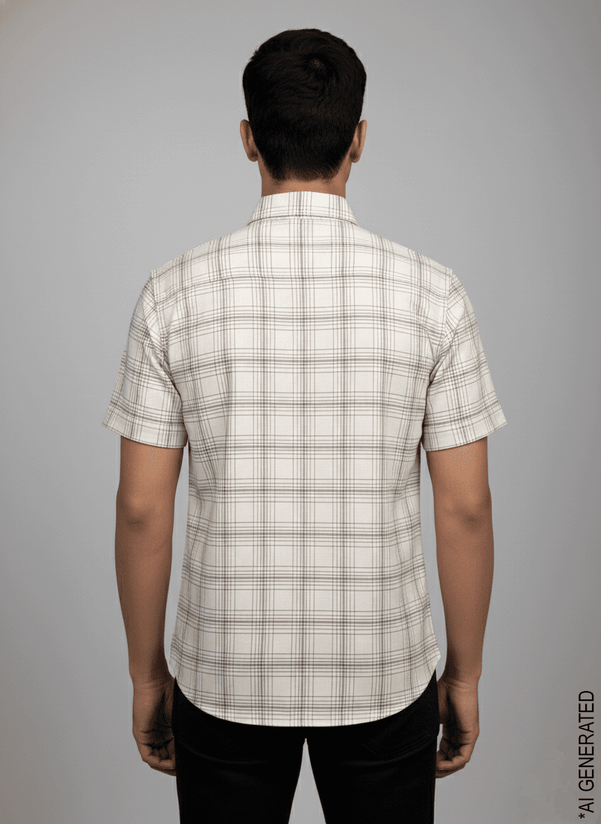 Beige Check Shirt