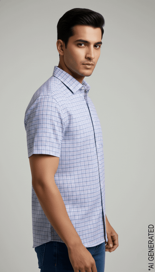 Half sleeve Multicolour Check